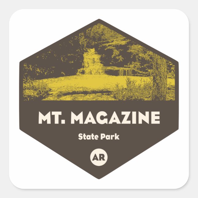 Mount Magazine Staat Park Arkansas Quadratischer Aufkleber (Vorderseite)