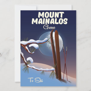Mount Mainalos Griechischer Ski-Druck.