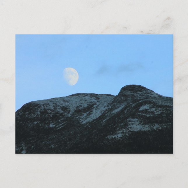 Mount Mansfield Summit Moon Postkarte (Vorderseite)