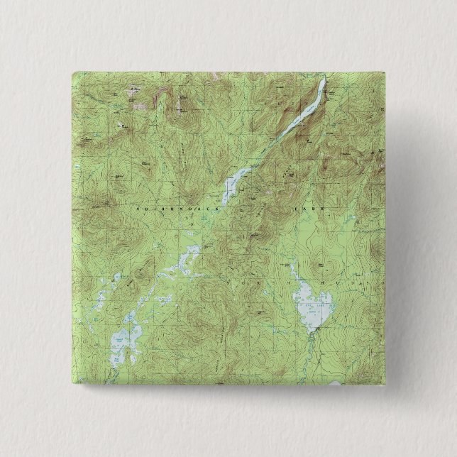 Mount Marcy Topographische Karte - Adirondack Park Button (Vorderseite)