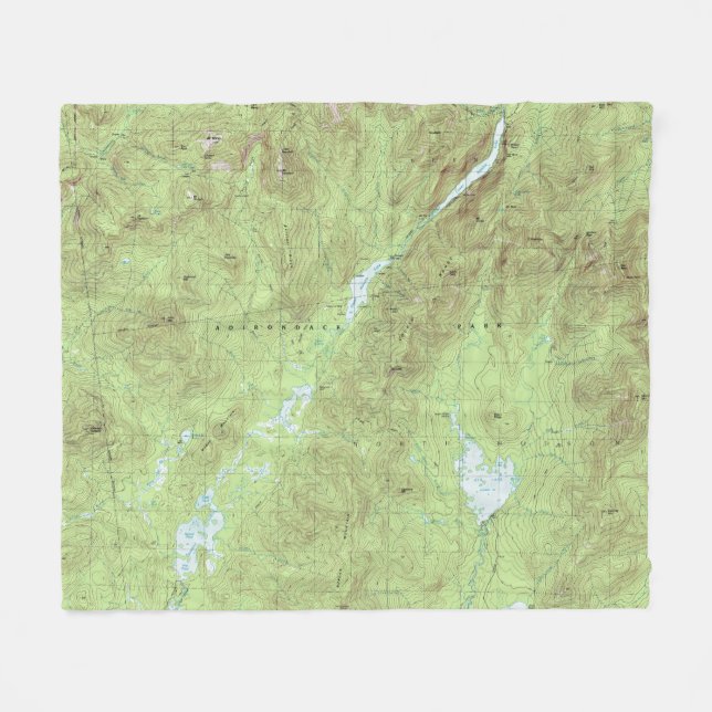 Mount Marcy Topographische Karte - Adirondack Park Fleecedecke (Vorderseite (Horizontal))
