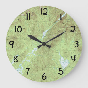 Mount Marcy Topographische Karte - Adirondack Park Große Wanduhr