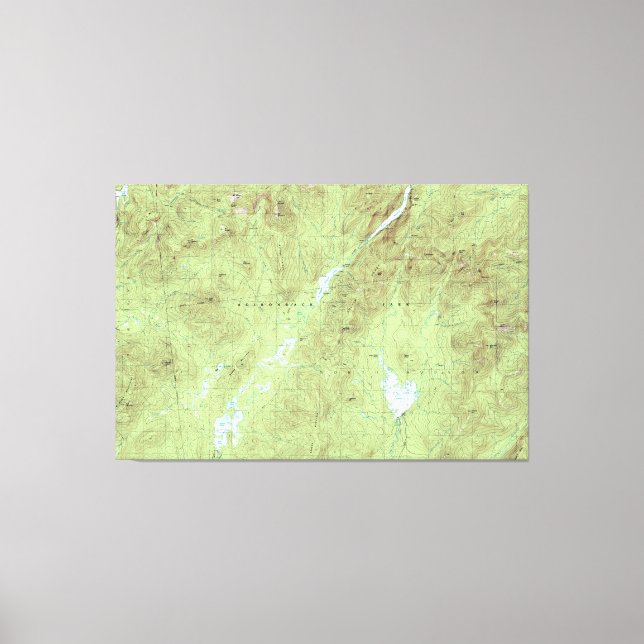 Mount Marcy Topographische Karte - Adirondack Park Leinwanddruck (Vorderseite)