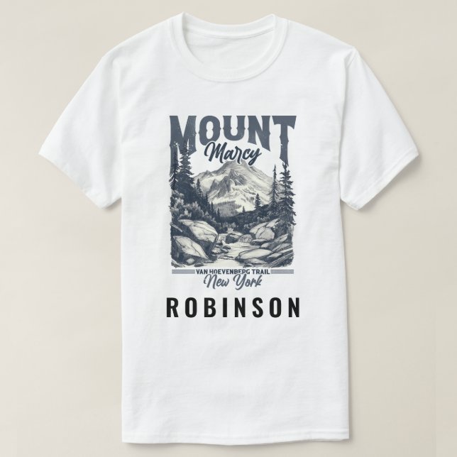 Mount Marcy-Van Hoevenberg Trail-New York Custom T-Shirt (Design vorne)