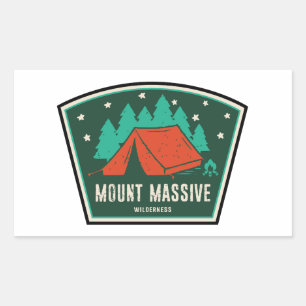 Mount Massive Wilderness Colorado Camping Rechteckiger Aufkleber