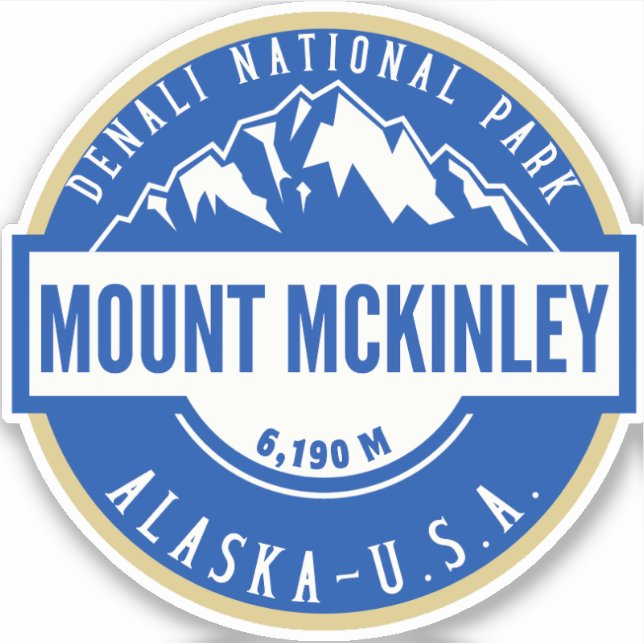 Mount Mckenley Denali National park Alaska Aufkleber (Vorderseite)