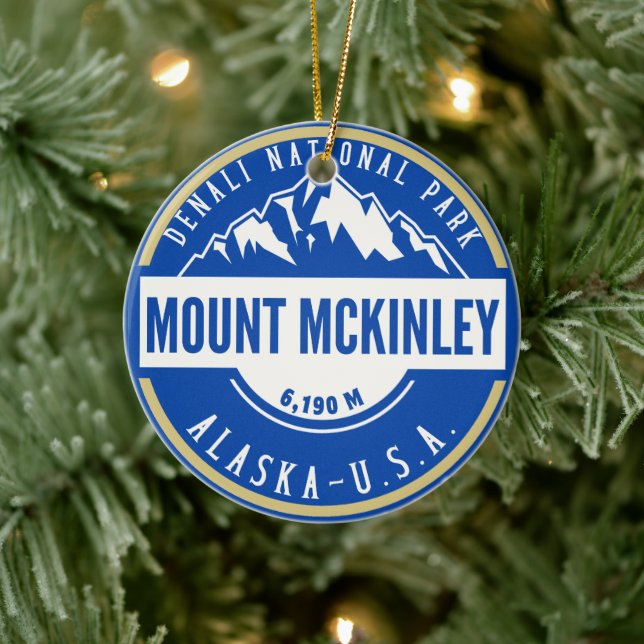 Mount Mckenley Denali National park  Keramik Ornament (Baum)