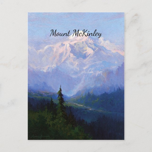 Mount McKinley, Alaska schönes Kunstwerk Postkarte (Vorderseite)