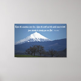 Mount McLoughlin - Psalms 90:2 Leinwanddruck