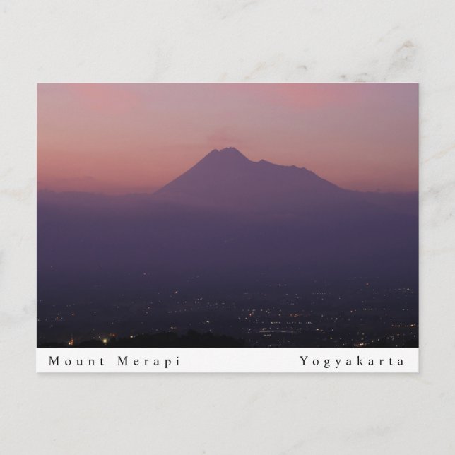 Mount Merapi Postkarte (Vorderseite)