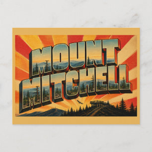 Mount Mitchell North Carolina Höchster Gipfel Wald Postkarte