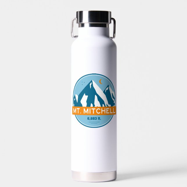 Mount Mitchell North Carolina Stars Moon Trinkflasche (Vorne)
