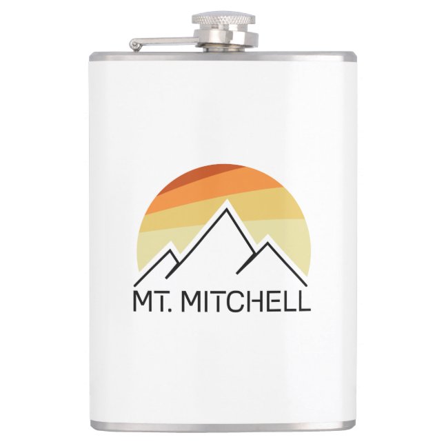 Mount Mitchell Retro Flachmann (Vorderseite)