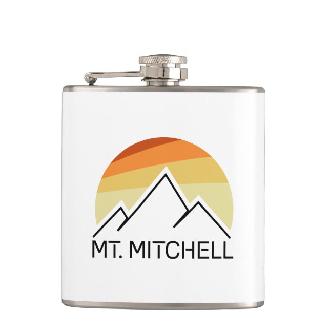 Mount Mitchell Retro Flachmann (Vorderseite)
