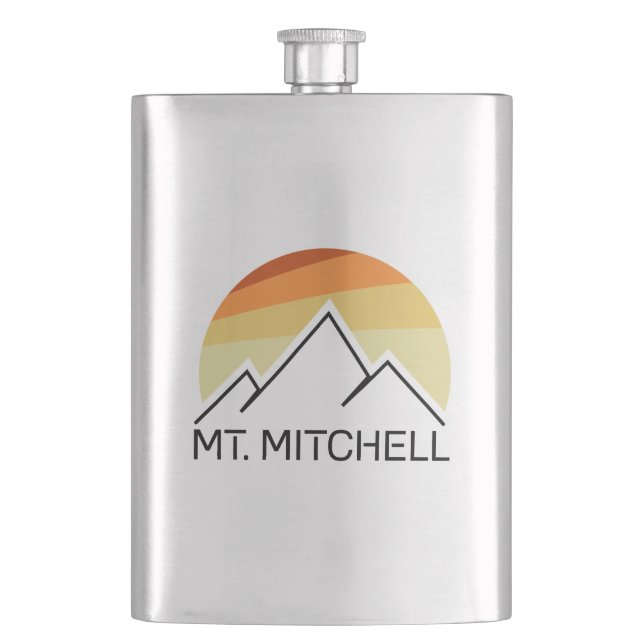 Mount Mitchell Retro Flachmann (Vorderseite)