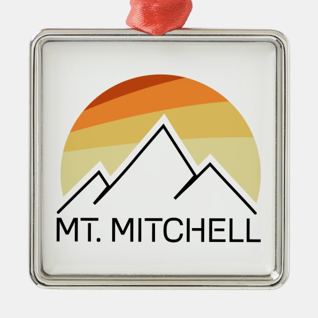 Mount Mitchell Retro Ornament Aus Metall (Vorne)