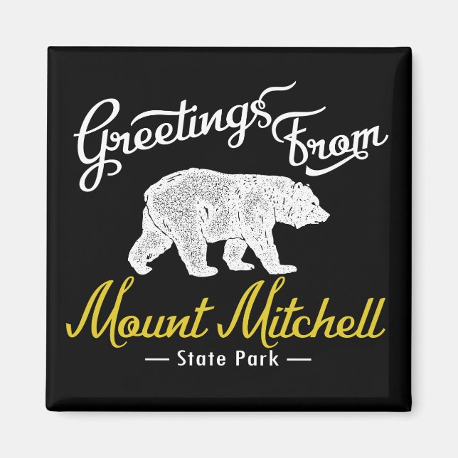 Mount Mitchell Staat Park Bear Magnet (Vorne)