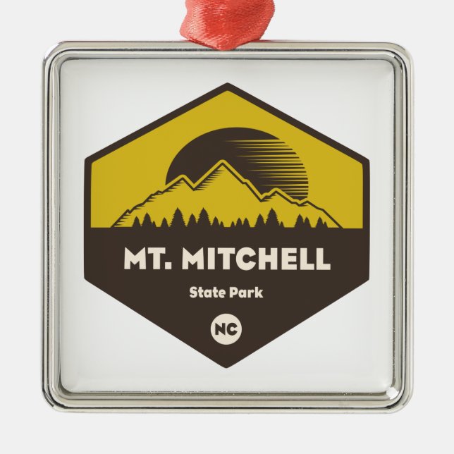 Mount Mitchell Staat Park Ornament Aus Metall (Vorne)