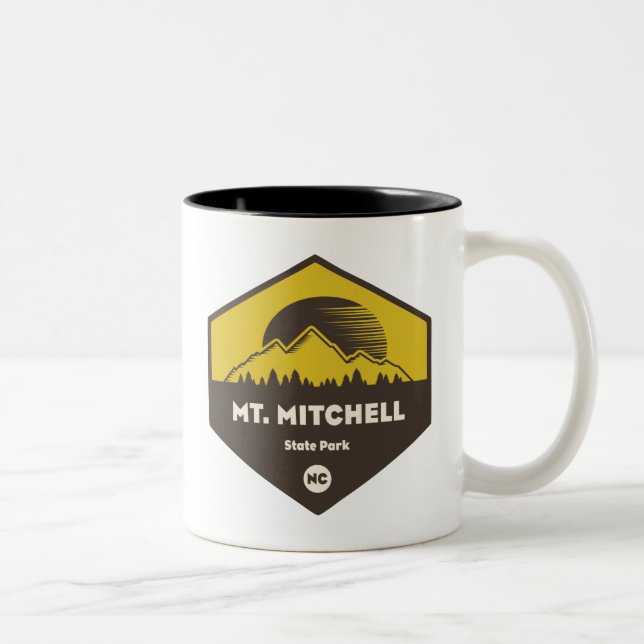 Mount Mitchell Staat Park Zweifarbige Tasse (Rechts)