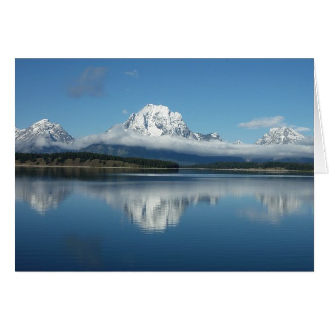 Mount Moran Reflection auf Grand Teton (Vorderseite (Horizontal))