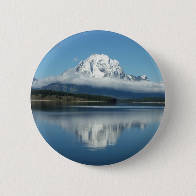 Mount Moran Spiegelung am Grand Teton Button (Vorderseite)