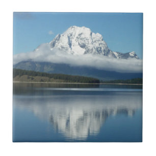 Mount Moran Spiegelung am Grand Teton Fliese