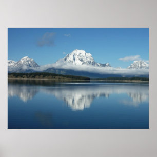 Mount Moran Spiegelung am Grand Teton Poster