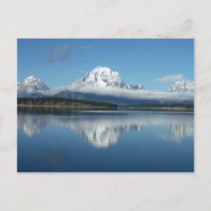 Mount Moran Spiegelung am Grand Teton Postkarte