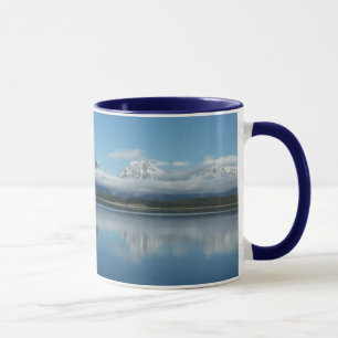 Mount Moran Spiegelung am Grand Teton Tasse