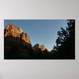 Mount Moroni und Jacob's Peak in Zion Poster