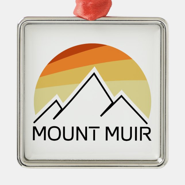 Mount Muir California Retro Ornament Aus Metall (Vorne)