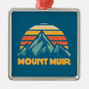 Mount Muir California Retro Türkis Ornament Aus Metall