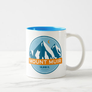 Mount Muir California Stars Moon Zweifarbige Tasse