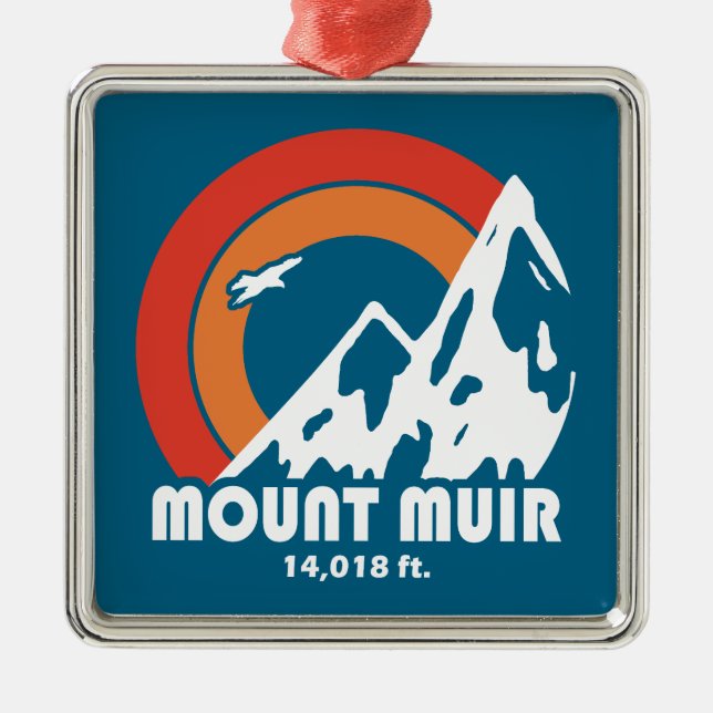 Mount Muir California Sun Eagle Ornament Aus Metall (Vorne)