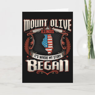 Mount Olive Illinois Usa Flagge 4. Juli Karte