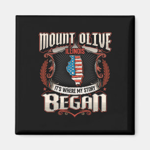Mount Olive Illinois Usa Flagge 4. Juli  Magnet