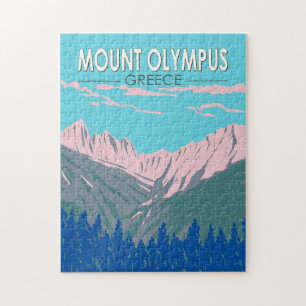 Mount Olympus Griechenland Reisen Kunst Vintag Puzzle