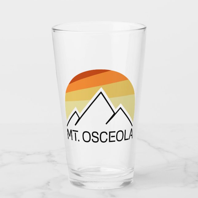 Mount Osceola New Hampshire Retro Glas (Vorderseite)