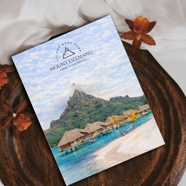 Mount Otemanu, Insel Bora Bora, Französisch-Polyne Postkarte (Mount Otemanu, Iisland Bora Bora, French Polynesia Postcard)