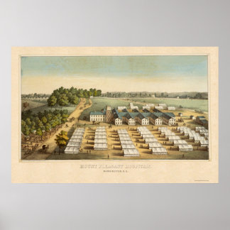 Mount Pleasant Hospitals in Washington, DC 1862 Poster