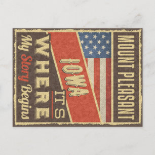 Mount Pleasant Iowa Postkarte