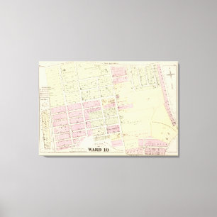 Mount Pleasant Plat Atlas Karte Leinwanddruck