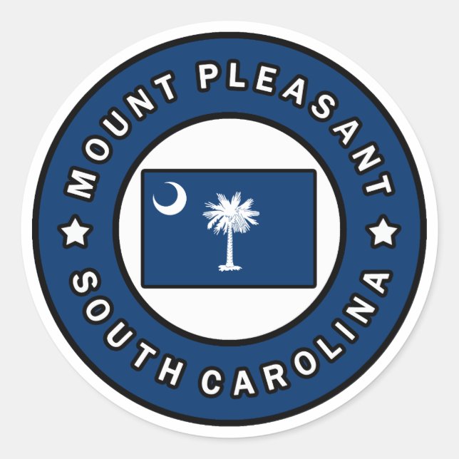 Mount Pleasant South Carolina Runder Aufkleber (Vorderseite)