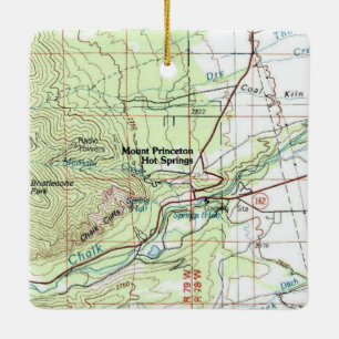 Mount Princeton Hot Springs Topo Karte Keramikornament
