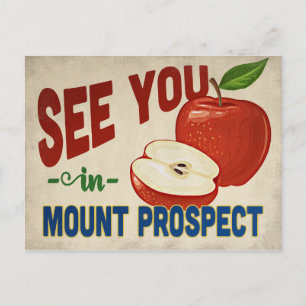 Mount Prospect Illinois Apfel - Vintage Reise Postkarte