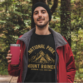 Mount Rainer National Park Forest Landscape T-Shirt