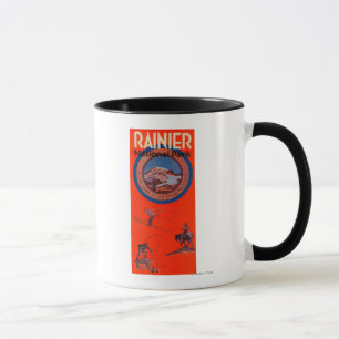 Mount Rainier Advertising Poster Tasse