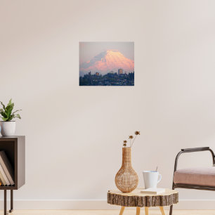 Mount Rainier Alpenglow-Landschaft Poster