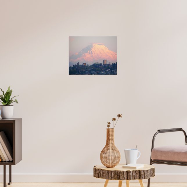 Mount Rainier Alpenglow-Landschaft Poster (Wohnzimmer 3)