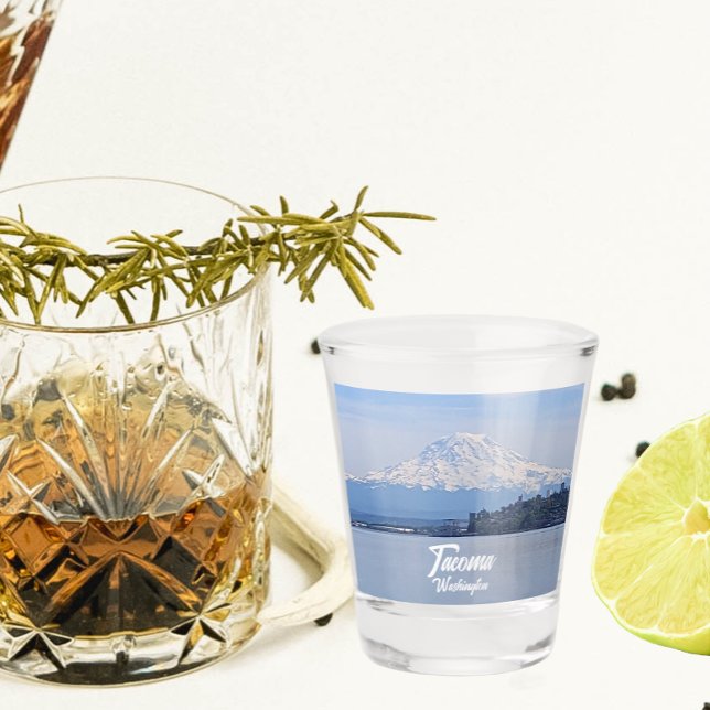 Mount Rainier and Puget Sound, Tacoma, Washington Schnapsglas (In Situ)